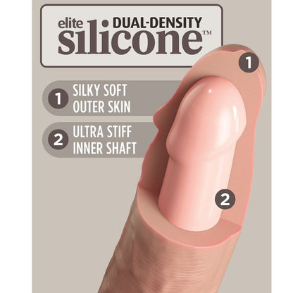 King Cock- Dildo Realist De Elită Cu Vibrație Și Silicon 15,2 Cm