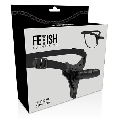 Fetish Submissive Harnașament- Realist Silicon Negru 15 Cm