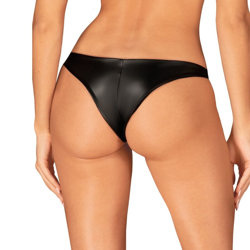 Obsessive Last Chance - Viranes Open Crotch Panty, Black, XS/S