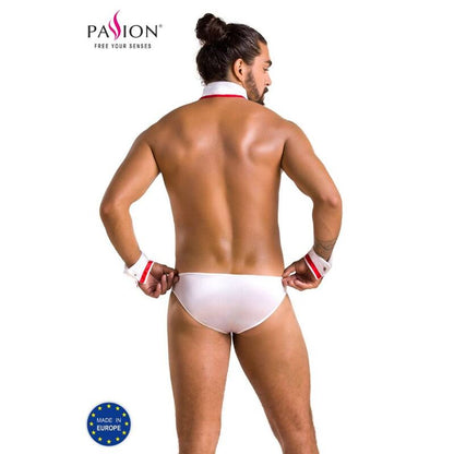 Passion Men - 037 Brief Gregory White S/M, White Polyester, Polyamide and Elastane Underwear, Made in EU, Oeko-Tex Certified