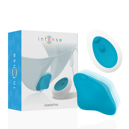 Intense Fun - Samantha Blue Remote Control Panties, Remote Control Panty Vibrator, 10 Vibration Modes, Long Battery Life