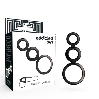 Addicted Toys- Set De Inele Pentru Penis Afumat