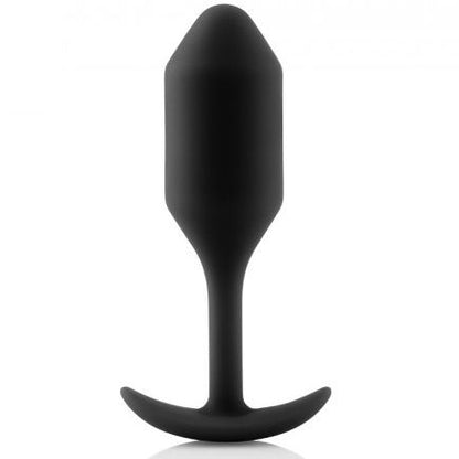 B-Vibe Snug Anal Plug 2 Black, Silicone Seamless, Weight 114g, Ergonomic Shape, Water Resistant