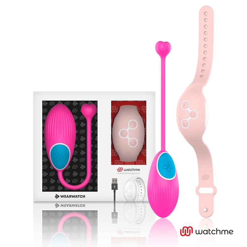 Wearwatch - Fuchsia / Pink Remote Control Egg, Waterproof Vibrator With Watchme Technology