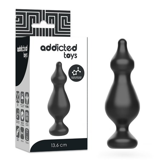 Addicted Toys- Dop Anal Pentru Sex Anal 13.6Cm Negru