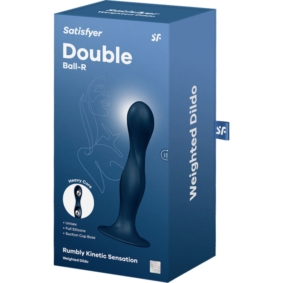 Satisfyer Plugs- Bilă Dublă Dildo Blue