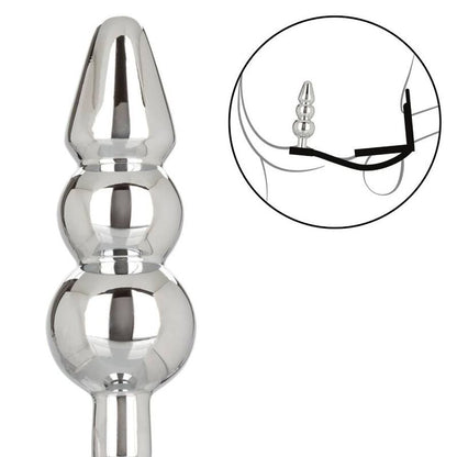 California Exotics Star Fucker Beaded Anal Plug - Beaded Pleasure and Metallic Elegance