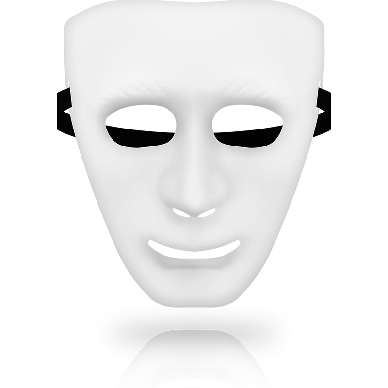 Ohmama Masks - White Rigid Mask with Elastic Band, Unisex, One Size