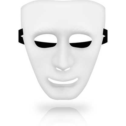 Ohmama Masks - White Rigid Mask with Elastic Band, Unisex, One Size