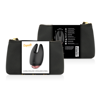 Coquette Toys - Coquette Chic Desire Rechargeable Clitoral Stimulator, Black / Gold, 10 Vibration Patterns, Dimensions: 99 x 59MM, IPX6, Silent