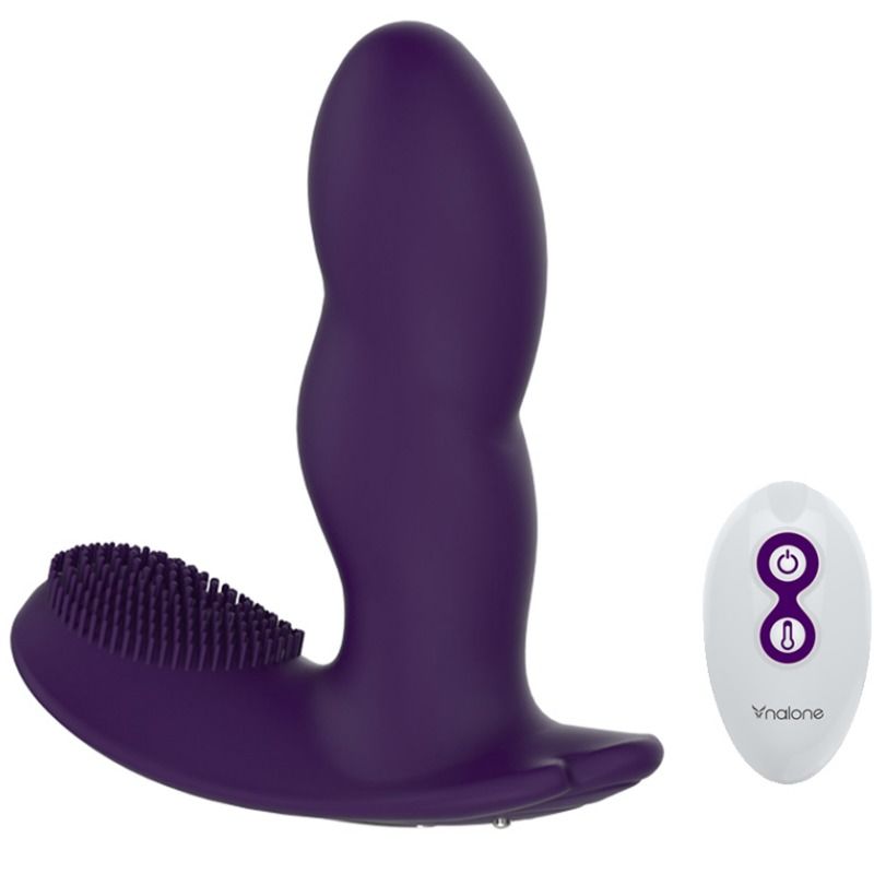 Nalone Loli Remote Control Massager - Intimate Vibrator with 7 Vibration Modes and 5 Impulse Modes, Purple