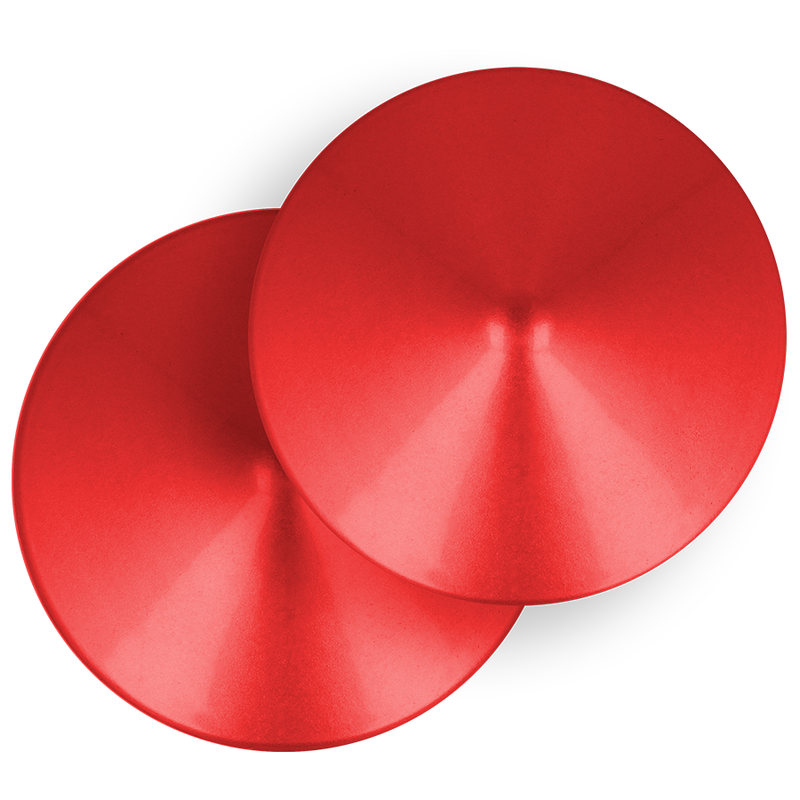 Ohmama Fetish - Reusable Red Circle Nipple Covers, Red Color