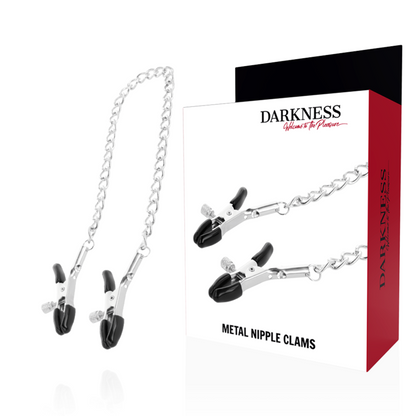 Darkness Sensations Unisex Adjustable Metal Nipple Clamps Stainless Steel Stimulator Accessory