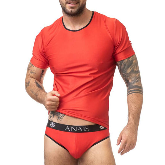 Anais Men - Red Microfiber SOUL XL T-Shirt with Black Trim