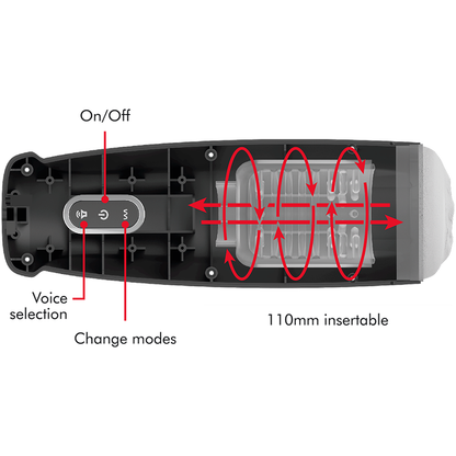 Jamyjob Tornado 360 Rotate Stroker Technique, 10 Rotation and Thrust Patterns, USB Rechargeable, Powerful Suction Cup, Sound Mode