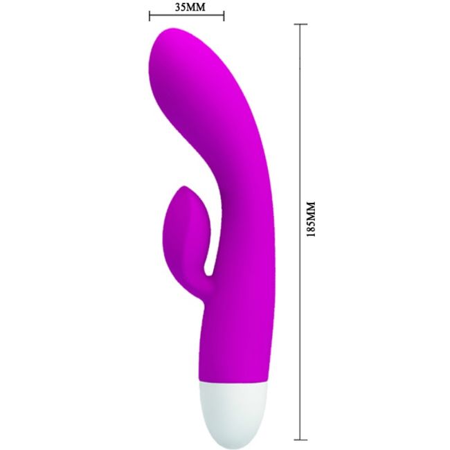 Pretty Love Smart - Eli Smart Vibrator with 30 Functions, Rechargeable, Soft Silicone, Double Stimulation