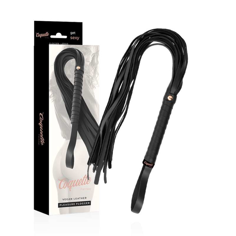 Coquette Chic Desire - Fantasy Vegan Leather Whip (Dimensions: Total length - 28 cm, Handle length - 15 cm)