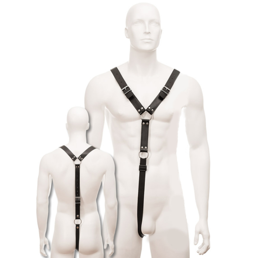 Leather Body - Leather Body Harness for Men Black (Adjustable S-XL)