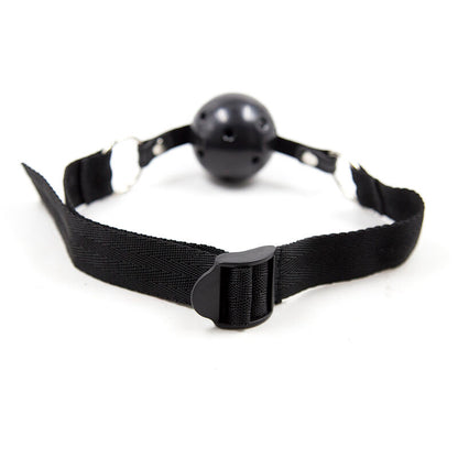 Ohmama Fetish - Nylon Strip Gag with Ball, Adjustable Strap, Ball Diameter 4.5 cm, Phthalates Free