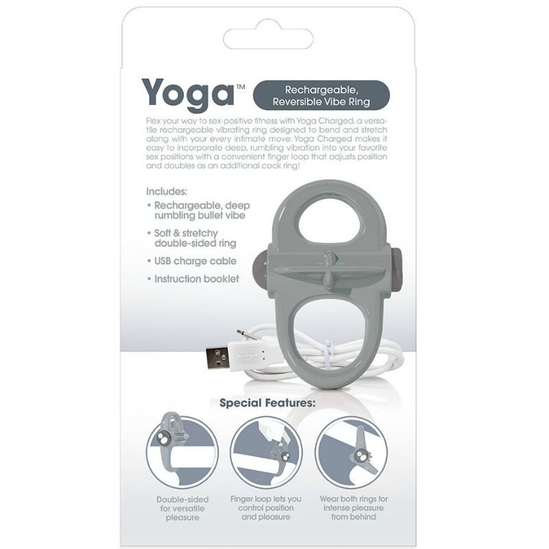 Screaming O - Flexible Yoga Rechargeable Vibrator Ring for Couples Gray