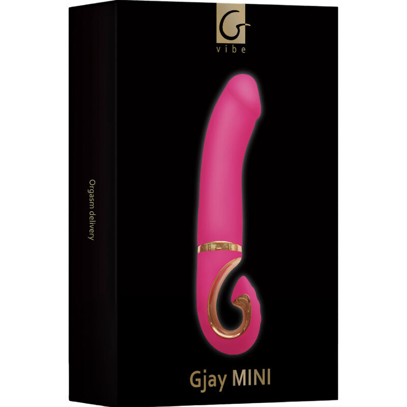 G-Vibe - Gjay Mini Silicone Vibrator, G Spot Stimulator, Bioskin, Wildberry, 19cm, 3.5cm, 6 Vibration Modes, Waterproof