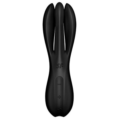 Satisfyer Vibrator - Threesome 2 Black, Vibrator with 3 Powerful Motors, Clitoral Stimulation, Water Resistant, Soft Silicone, 15 Year Warranty