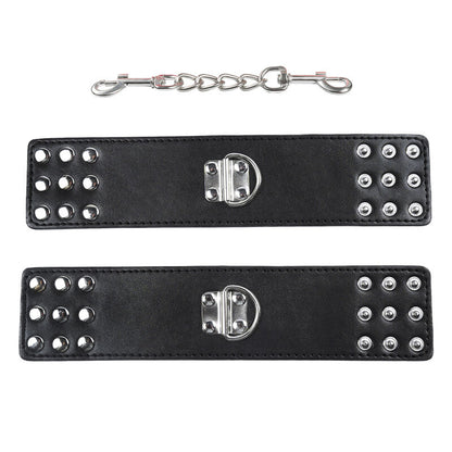 Ohmama Fetish - Metal Ratchet Ankle Cuffs, Composition: PVC and Metal (85% PVC, 15% Iron), Adjustable, Body Safe, One Size