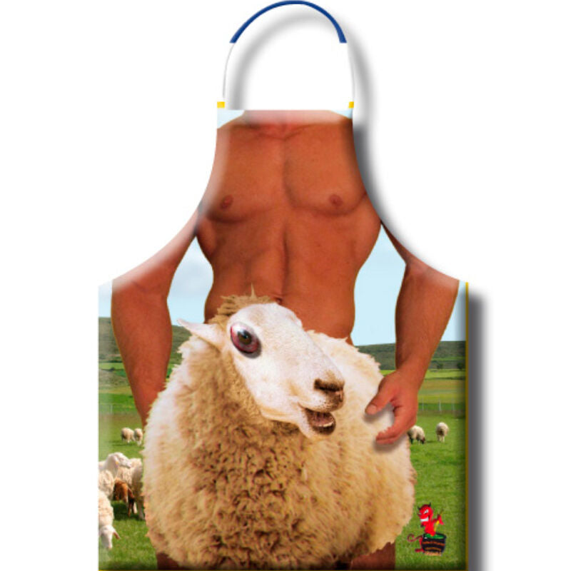 Diablo Picante - Sheep Apron, High Quality Material, Funny and Erotic Illustrations, Adjustable Straps, Versatile Party Accessory