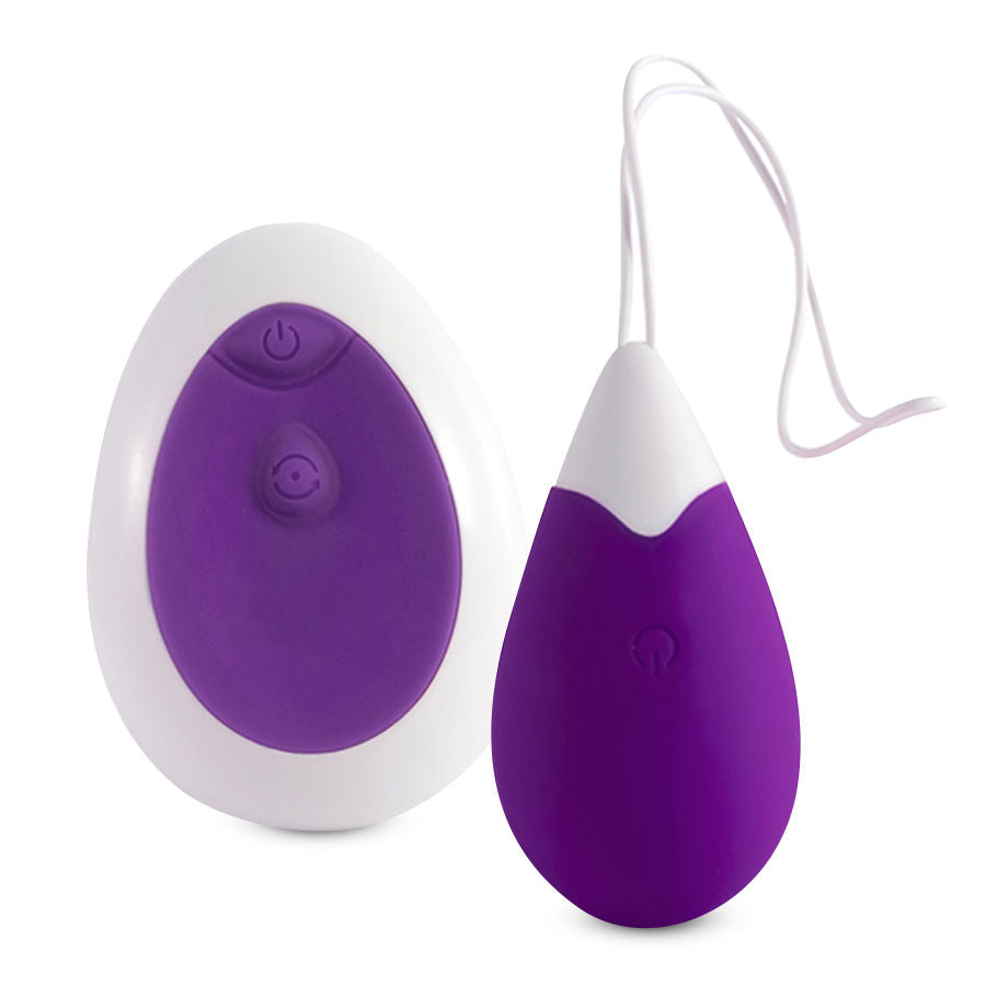 Intense Couples Toys - Remote Control Deep Purple Egg Vibrator, High Quality Soft Silicone, USB Rechargeable