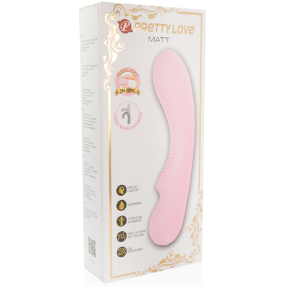 Pretty Love Smart - Flexible Matte Rechargeable Vibrator with 12 Vibration Modes, High Quality Silicone, Water Resistant, Dimensions: Total Length - 190mm, Diameter - 40mm, 1 Year Warranty