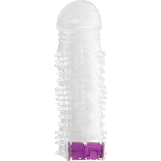 Ohmama Stimulating - Textured Penis Sheath With Bullet Vibrator, Diameter 3.8cm, Total Length 13cm