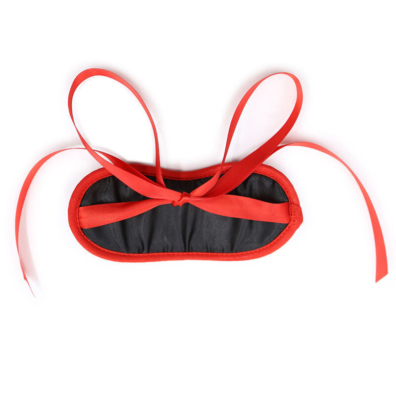 Ohmama Masks - Black Fetish With Red Edges, Perfect For Fetish Play, One Size