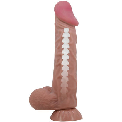 Pretty Love High Grade- Dildo Realist Cu Piele Alunecătoare Cu Ventuză Maro 24 Cm