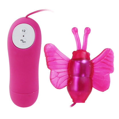 Baile Stimulating - Cute Secret 12 Speed ​​Butterfly Vibrating Massager, Purple, 2 AAA Batteries