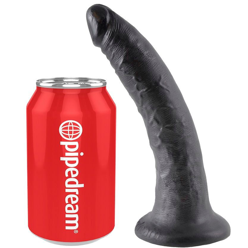 King Cock- 7" Penis Negru 17.8 Cm