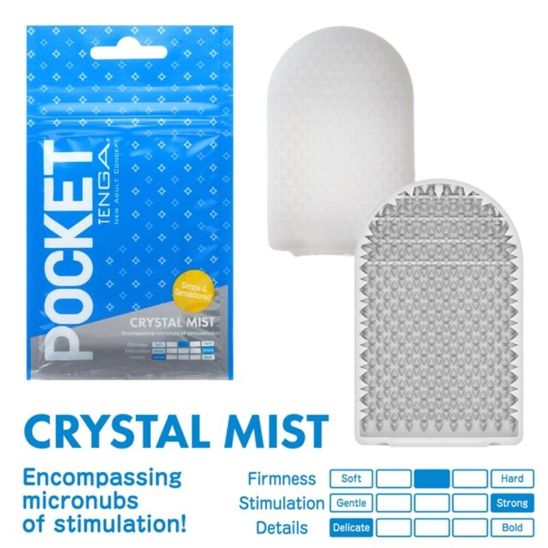 Tenga Crystal Mist Pocket Stroker - Single Use Elastic Portable Masturbator