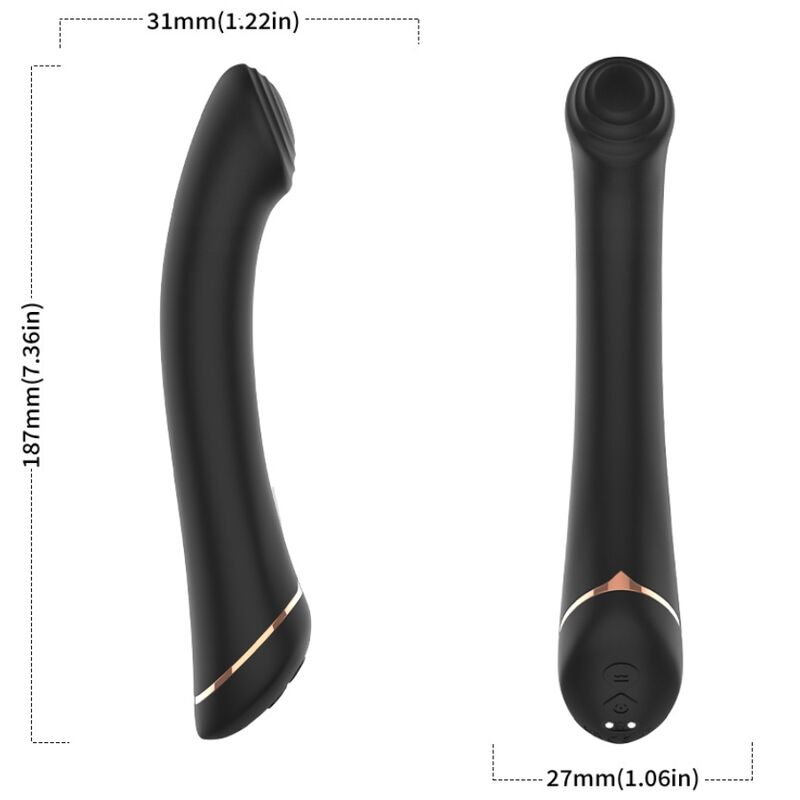 Armony Vibrators- Vibrator Falt Cap Silicon Negru