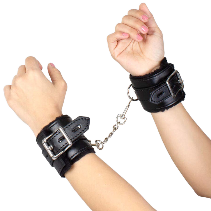 Secretplay 100% Fetish - Collection Of Black Bondage Bdsm Handcuffs 23/6 cm