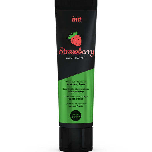 Intt Lubricants - Water Based Intimate Lubricant With Strawberry Flavor, 100 ml.