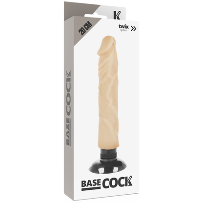 Basecock - Realistic 2-in-1 Flesh Vibrator, 20 cm