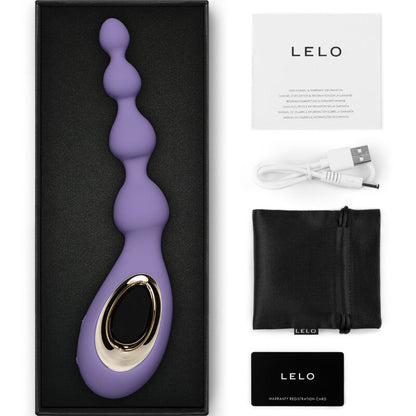 Lelo - Soraya Beads Anal Massager, 10 Vibration Modes, Violet Dusk, 234 x 59 x 46 mm