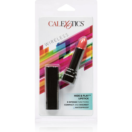 California Exotics - Hide Play Red Lipstick Stimulator, 8 Speed, Waterproof