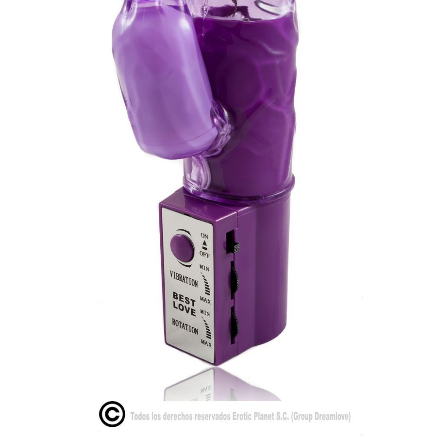 Baile Rotations - Vibrator Rabbit Purple, 20 Functions, Soft Jelly Material, 23 cm x 4 cm, Lilac