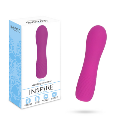 Essential Inspiration - Leila Purple, Flexible Rechargeable Vibrator, 12 Vibration Functions, Water Resistant, Hypoallergenic Silicone, Vibration Pattern Memory