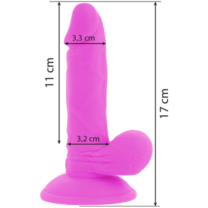 Diversia - Flexible Vibrator with Remote Control 17 cm, Purple, Compatible with Harnesses, Water Resistant, Safe Materials, 100% Phthalate Free