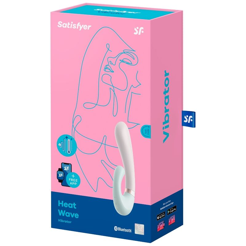 Satisfyer Heat Wave Vibrator App - Clitoris and G Spot Stimulation with Vibration and Heat, White