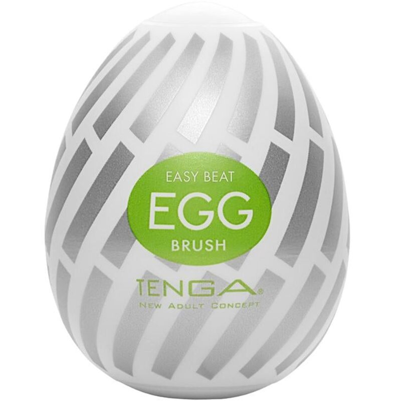 Tenga Brush Egg Stroker - Masturbator with Long Twisting Strokes, Stretchy Material, Customizable Sizes