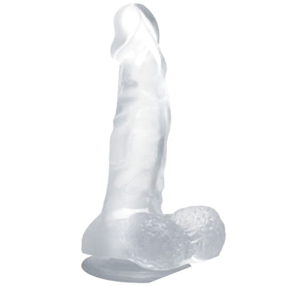 Baile Dildo-   Dildo Realist Cu Ventuză Și Testicule 16,7 Cm Transparent