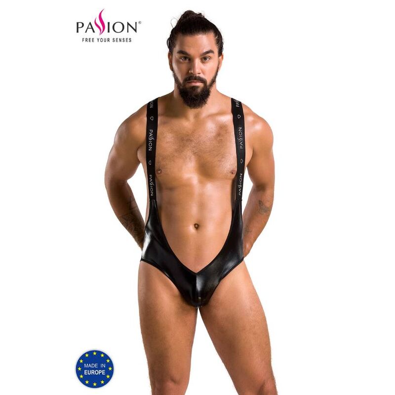 Passion Men - Black Bruno Body, Material: 75% Polyester, 15% Polyamide, 10% Elastane, Available in Size L/XL