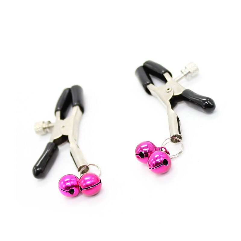 Ohmama Fetish - Pink Nipple Clamps With Jeweled Bells